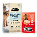 Pack Acana Bountiful Catch nutrición premium 1,8 Kg.+Cajita de Cremi (Salmón y Camarón) 30 tubos.