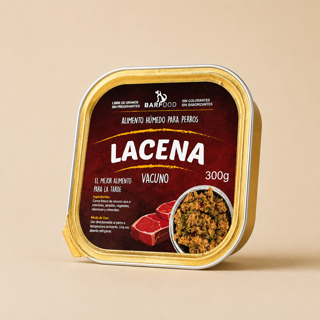 Packs Bravery perro mini adulto 2Kg + Alimento húmedo Lacena Vacuno 300 gr.