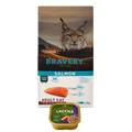 Pack Bravery Salmón gato 2kg+ Alimento húmedo Lacena de Salmon 300gr.