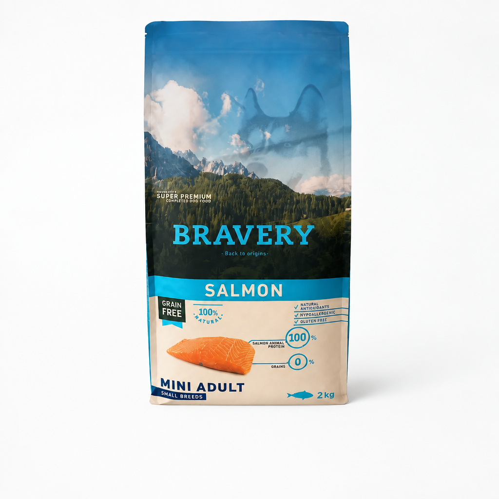 Bravery Salmón Mini adult  razas pequeñas 2Kg