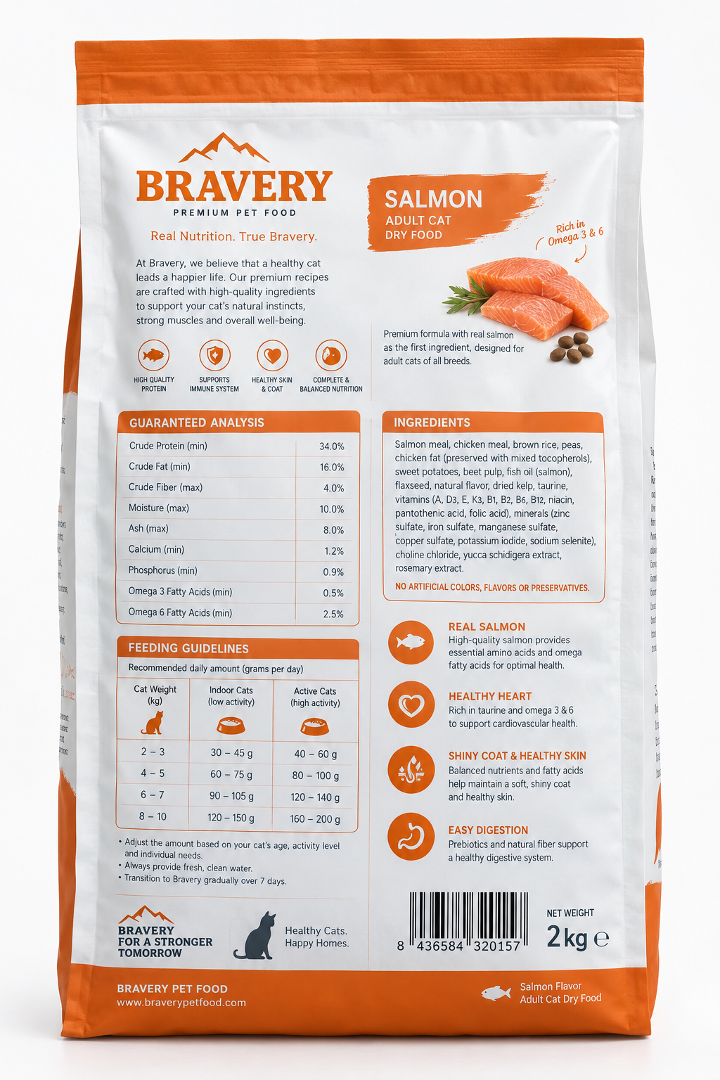 Bravery Salmón Mini adult  razas pequeñas 2Kg