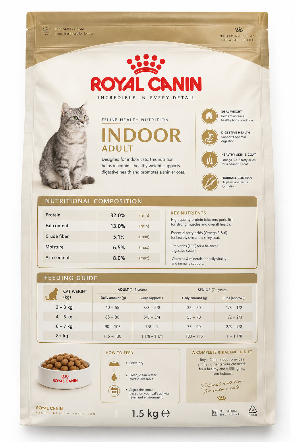 Royal Canin Gato Indoor 1,5 Kg